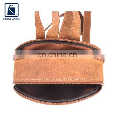 Unique Design Attractive Pattern Cotton Lining Zipper Closure Type Women Genuine Leather Backpack Bag Manufacturer