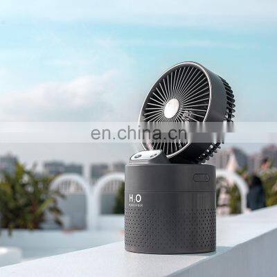 2 In 1 Mini Humidifier Fan Nano Mist Rechargeable Ultrasonic Spray Air Cooling Fan Home Portable USB Air Humidifier For Bedroom photo-3