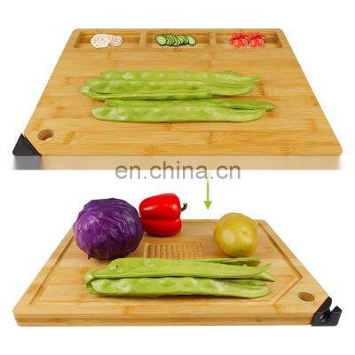 Large Organic Bamboo Cutting Board With Juice Groove Kitchen Chopping Board for Meat photo-2