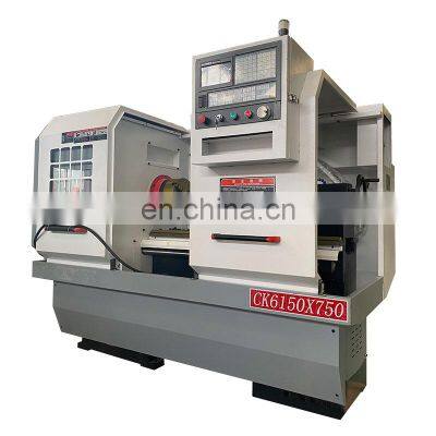 Automatic flat bed metal CNC lathe CK6150x750 with high precision