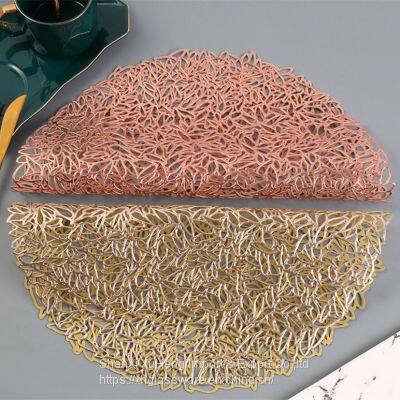 Natural Wood Print Decorative Insulation PVC Placemats for Banquets photo-4