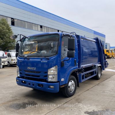 6-ton Isuzu hanging bucket compressed garbage truck