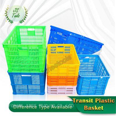 Plastic Basket Turnover Basket Large Square Factory Plastic Frame Turnover Box Express photo-5