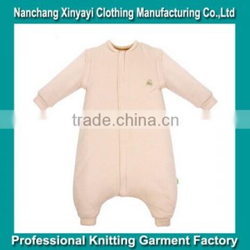 OEM Organic cotton baby sleeping bag with thickening romper cent leg bag stop baby kick