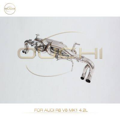 304 Stainless Steel Cat-Back Exhaust System for Audi A1/A6 A7 C8/ R8 V8 MK1 High Performance Exhaust Electronic Valve With Tips photo-4