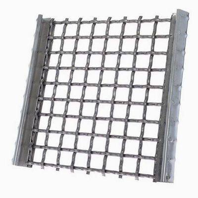 China Manufacturer's Stainless Steel Crimped Wire Mesh 2mm 100mm Hole Size Woven for Quarry Mining Screen Cutting Welding