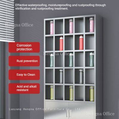 Durable Stainless Steel Water Bottle Cabinet - 50 Compartment Lockable Storage for Commercial Spaces photo-5