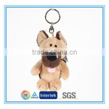 Small plush stuffed toy dog keychain