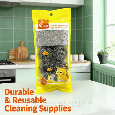 Lote al por mayor de bolas de acero inoxidable para fregar, limpiador de cocina duradero photo-2