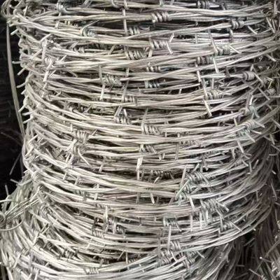 Galvanized Barbed Wire Fence With 2mm Iron Wire and 4