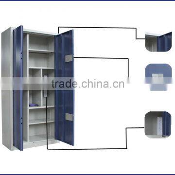 Wholesale Price Metal Office Furniture Complete Open Door File Cabinet Blue Color 2 Tier Steel Filing Cabinet photo-4