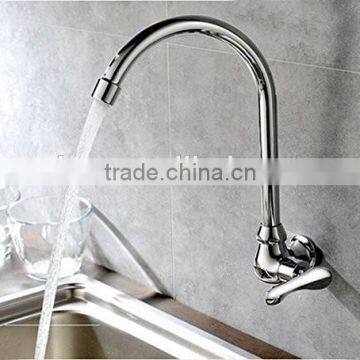 Classic Wall Mount Modern Kitchen Single Lever Kitchen Faucet, Stainless Steel