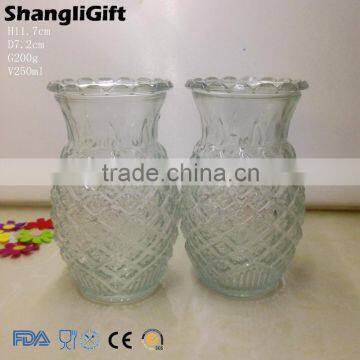 All Size Clear Glassware 250ml Pineapple Glass Vases For Sale