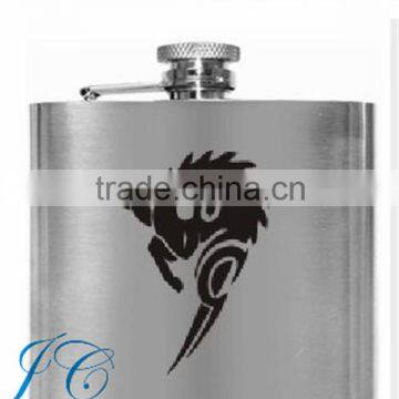 Hot selling glass bottle hip flask for wholesales