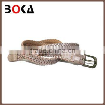 // high quality ladies gray braided pu // faux leather belt female pu leather belt //