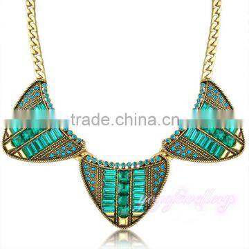 Wholesale saudi gold plated rhinestone necklace