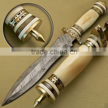 CITIZEN KNIVES, CUSTOM HAND MADE DAMASCUS STEEL HUNTING DAGGER KNIFE