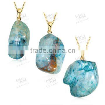 New design fashion blue crystal necklace