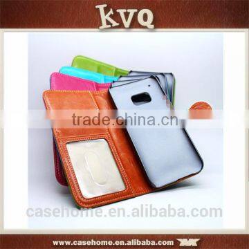 munufacturer supplier latest hot flip wallet view window leather cases for HTC One E9 Plus