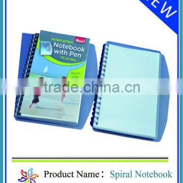 PVC cover with pen spiral notebooks