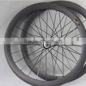 Bike wheelset with powerway R36 black hubs tubuless side carbon road bike wheels 50-TL