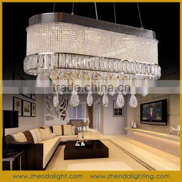 transparent crystal chandelier decoration modern pendant light rectangle D062/8+3