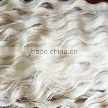 human hair bulk virgin blond remy hair 613# blonde curly hair extensions