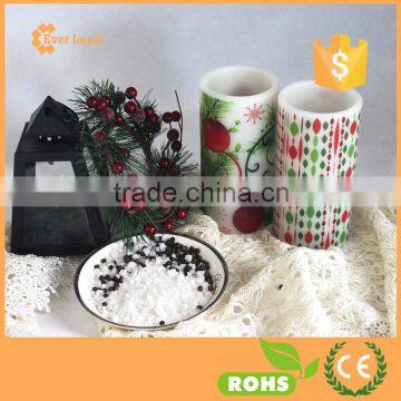 Custom Pattern Print Flameless Energy Saving LED Candle With A Soft Pale Yellow Flame