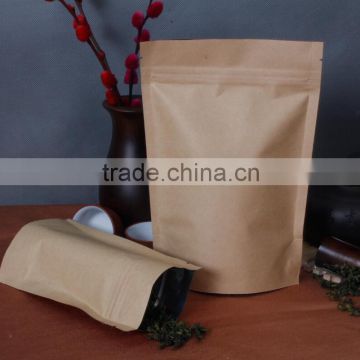 kraft paper bag with window and zipper