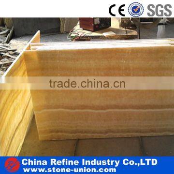 Superfine thin honey onyx slab tiles