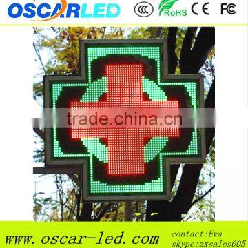 3D LED double side pharmacy cross/P16mm outdoor full color led sign pharmacy LED cross sign outdoor led cross sign