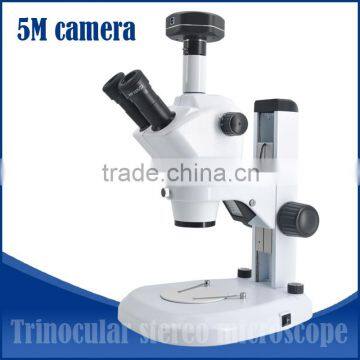 zoom Stereo Microscope with LED light 5M camera