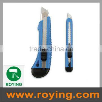 safe art DIY cutter ABS stainless steel utility knife with metallic guide design