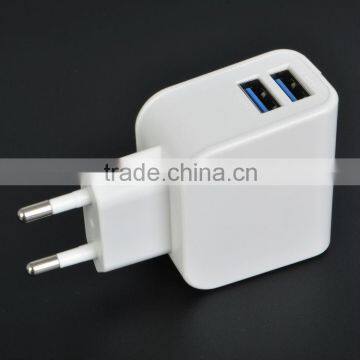 5v 2.1a+1a wall charger UL approved dual usb wall charger