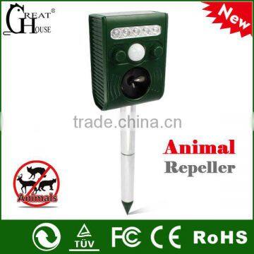 GH-191B Best selling products pest control sonic solar cat repeller and dog repeller