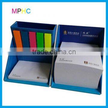 Custom print Promotional Square cube box pen holder and memo pad holder