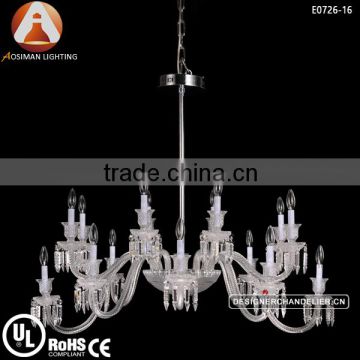 16 Light Baccarat Oval Crystal Chandelier