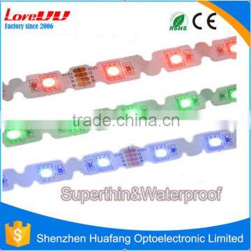 Newest product waterproof IP65 S Shape bendable multicolor led lights strip