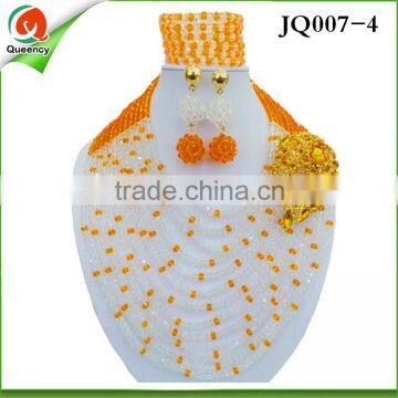 2016 JQ007 colorful Nigeria elegant beads jewelry sets for women wedding Party holiday Christmas Jewelry set