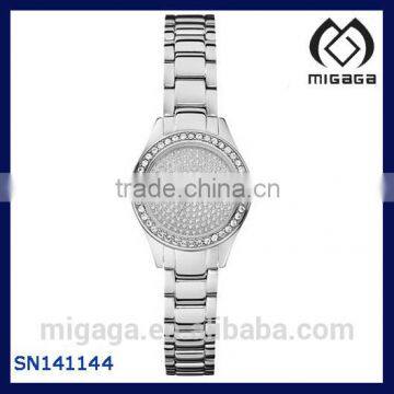 Women's Petite Sporty Radiance Silver-Tone Crystal Watch Polished silver-tone bracelet crystal dial women's watch