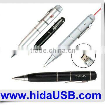 Laser pointer usb flash drive, laser pointer usb pen with ball point pen