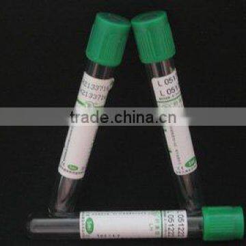 Disposible vacuum blood collection PET tube 3ml(heparin tube)