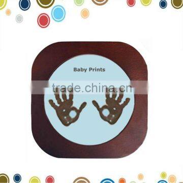 Wholesale baby hand print baby print gift box wood frame