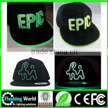 Cool Flashing Durable Modeling Led Embroidery Hat photo-4