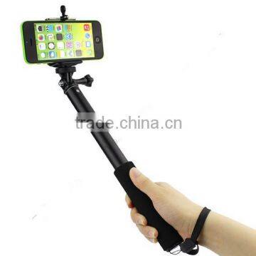 Wirless Self-lock Extendable Monopod + Tripod Mount Adapter + Phone Clip Holder for GoPro Camera for IPhone Samsung Phone photo-3