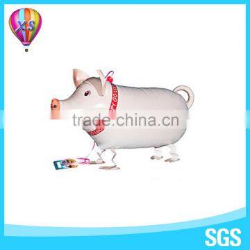 China factory walking pig foil balloon with customer required helium balloon for children's toy or party needs