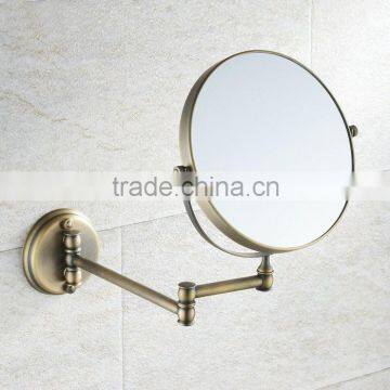 Luxury Bathroom Antique Brass rotating Makeup Mirror Cosmetic Mirror Double Faced Bath Mirrors