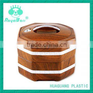 Octagonal Food container with ABS on body & s/s interior