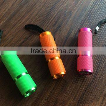 Good quality aluminum promotional Mini 9led torch flashlight