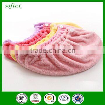 Fast Drying Microfiber Wrap Turban Style Hair Towel Cap